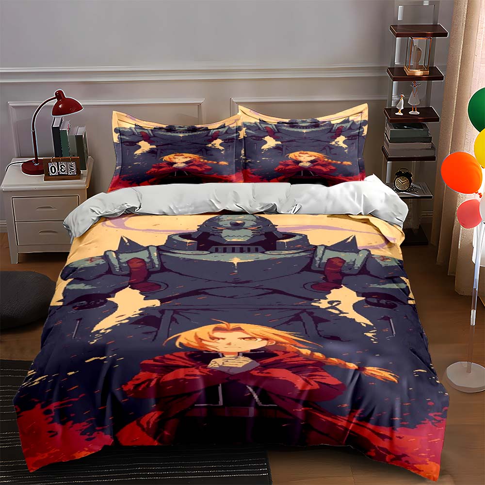 

Armored figure illustration. Bedding Duvet cover sets Duvet covers Pillowcases gifts (1 * Duvet Cover 2 * Pillowcases, without duvet insert) 135x200cm