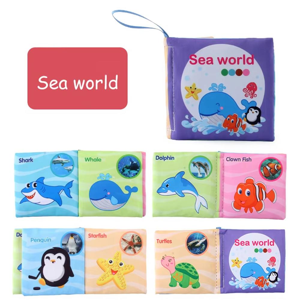 Cloth Books Baby Toys, Colorful Fabric Baby Learning Books Touch And Feel Crinkle Sounds For Holidays