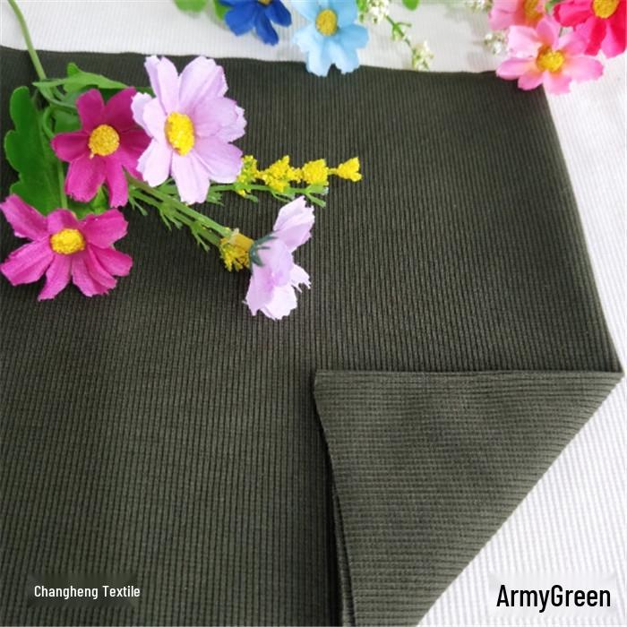 All-Cotton Knitted 2x2 Rib Fabric for Sweatshirt Neckline, Cuffs, and Hem
