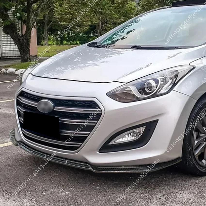 3PCS Gloss Black Front Bumper Splitter For Hyundai I30 MK2 MK2.5 2012-2017 Front Diffuser Lip Spoiler Protector Body Kit Tuning