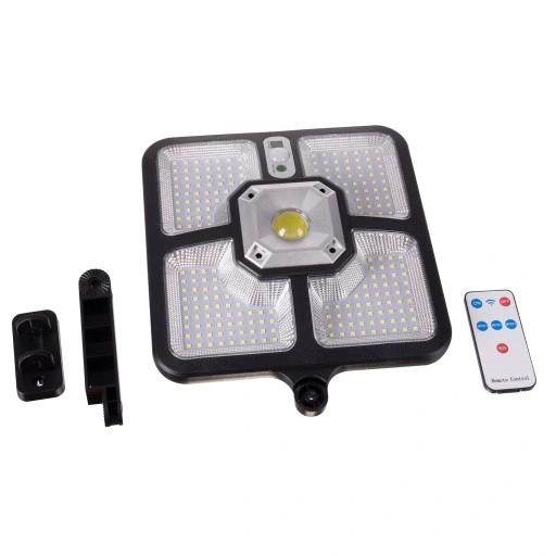 Lampa Solarna 220 Led 15 Cob Ogrodowa Uliczna Czujnik Ruchu Zmierzchu Pilot