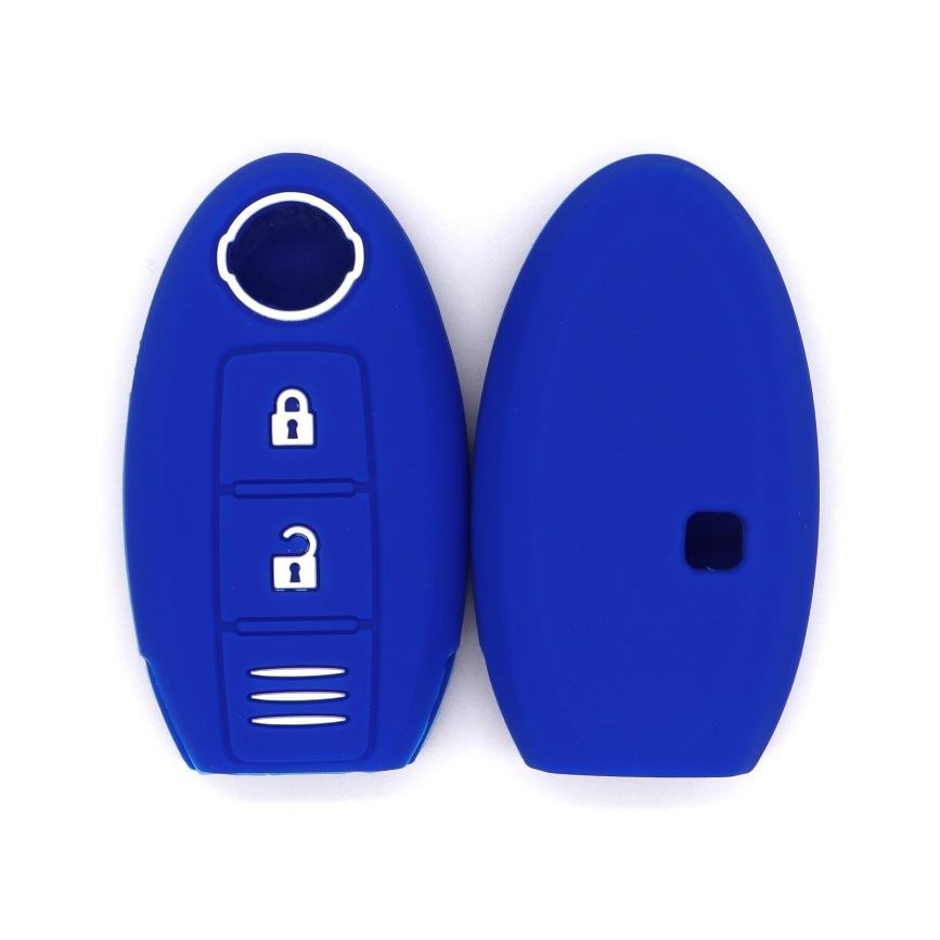 Suitable for Nissan's new Tiida Teana Qashqai Sylphy Bluebird X-Trail smart 2-button silicone key bag