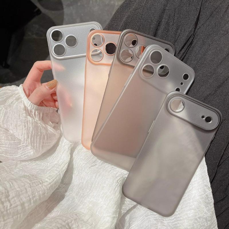 Ultra Slim Frosted Phone Case for iPhone 17 Air 17 Pro Max Simple Solid Color PP Anti-fingerprint Protecton Back Cover Funda
