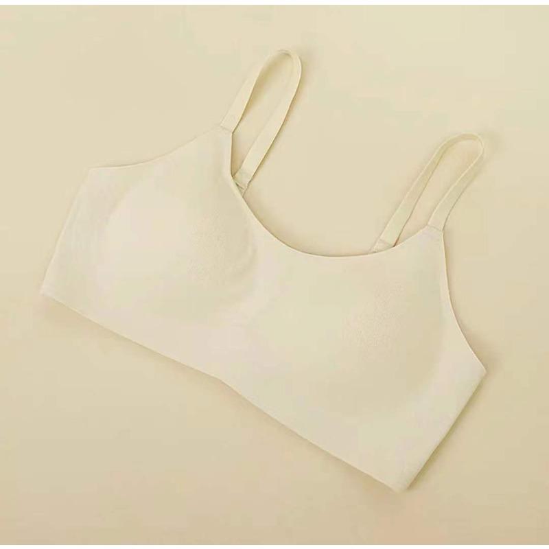 Jelly Strip Thread Comfortable Seamless Steel Rim Sports Underwear Sleeping Girl Bra