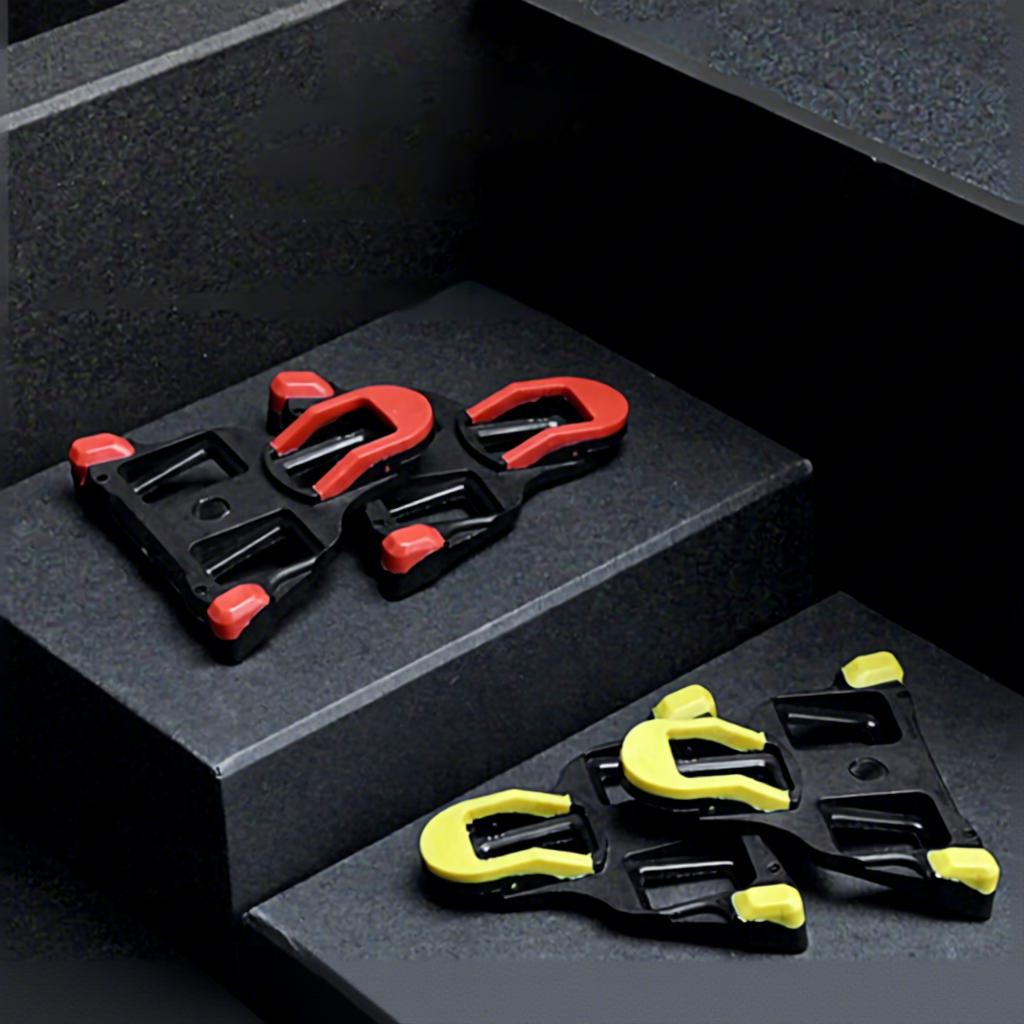 Self-Locking 6-Degree Bicycle Shoe Cleat Set for Road and Mountain Bikes with Lock-In Technology