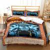 Anime Yu Gi Oh Card Blue Eyes White Dragon Cartoon Bedding Set Single Twin Double Queen King Cal King Size Bed Linen Set