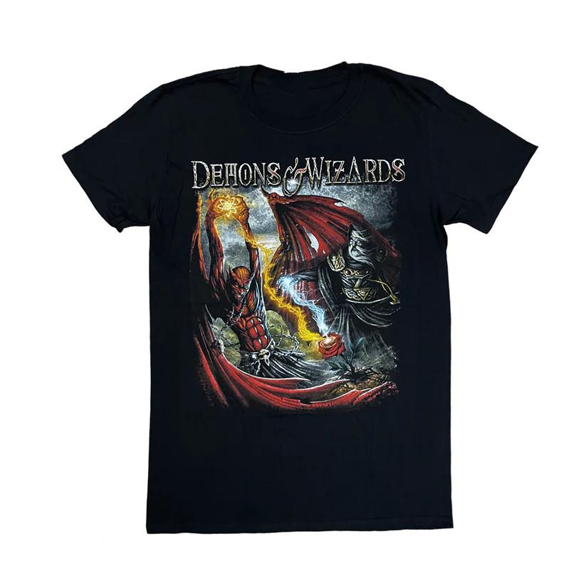 

NEW DEMONS & WIZARDS Band For Fans Heavy T Shirt S-5XL Cotton Black BT768 Unisex T-Shirt M