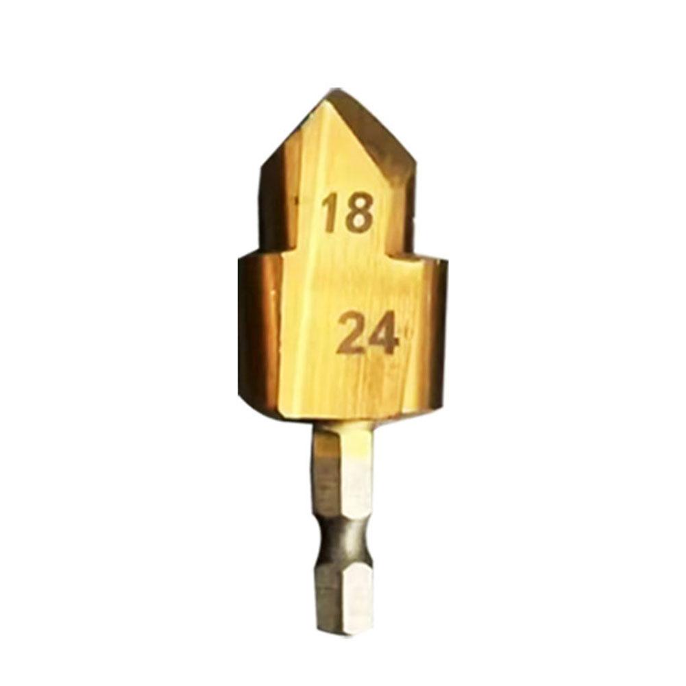 1pc Water Pipe Expansion Drill Puncher 6.35mm Hex Shank Drill Bit Water Pipe Hole Expanding Plumber Hole Opener Repair Tool