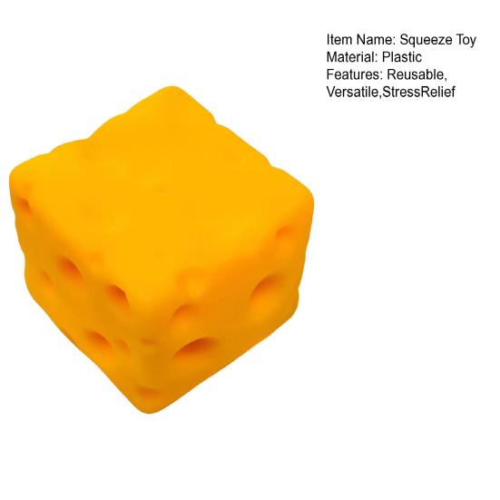Cheese Stress Reliever Toy Fidget for Anxiety Soft Slow Rise Realistic Sensory Squeeze