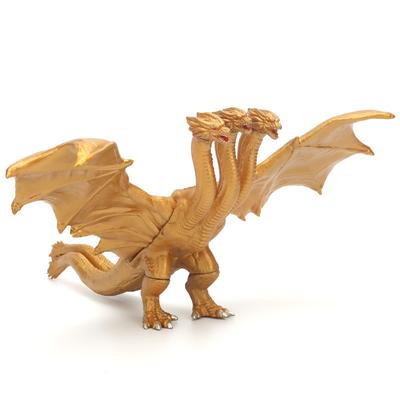 Godzilla King Ghidorah Drago a Tre Teste Dinosauro Dorato Action Figure con Articolazioni Mobili Modello da Collezione Ornamento Regalo Film