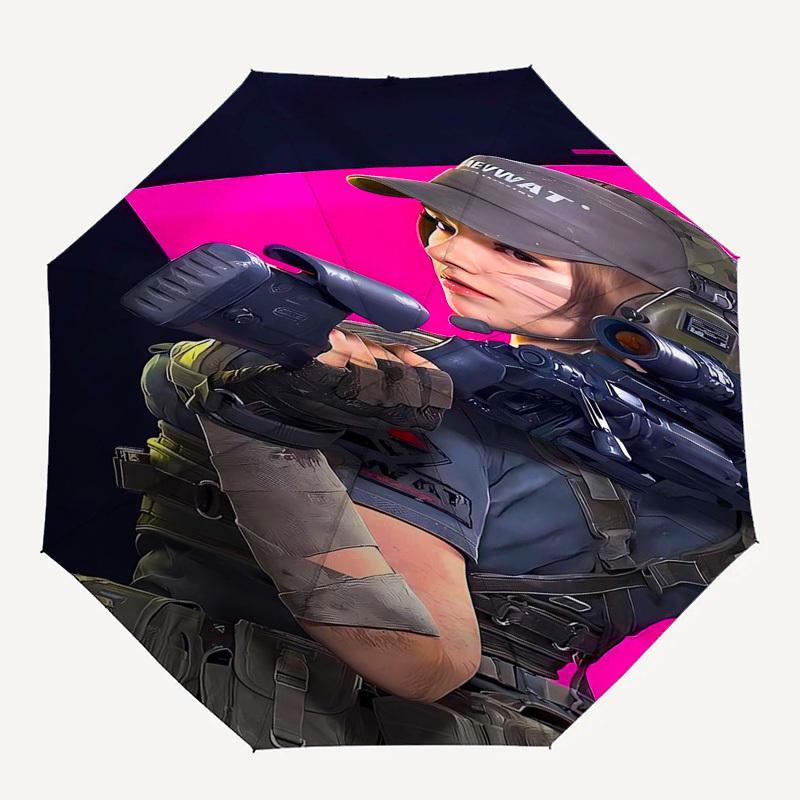 Gamer, Character Themed Automatic Opening and Closing Umbrella, Compact Travel Umbrella, Lightweight and Portable, Suitable for Beach Commut