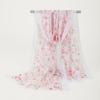 Nuova Sciarpa in Seta Chiffon Stampata a Rose Donna Stola Leggera Protezione Solare Estiva da Esterno Scaldacollo Lungo 150*50Cm