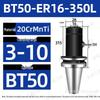 BT50-ER Collet Chuck Holder: Carburized & Blackened with ER Spring for CNC Machining