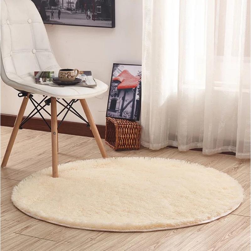 Fluffy Round Rug Carpets for Living Room Decor Faux Fur Rugs Kids Room Long Plush Rugs for Bedroom Shaggy Area Rug Modern Rugs