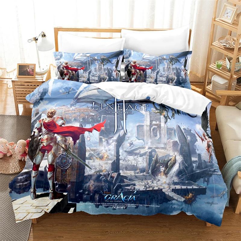

Vibrant Lightweight Twin Queen 3D Printed Lineage The Chaotic Throne Boys Girls Size Bed Kids Adult Quilt Comforter (quilt)-EU Single(135*200cm)3pcs