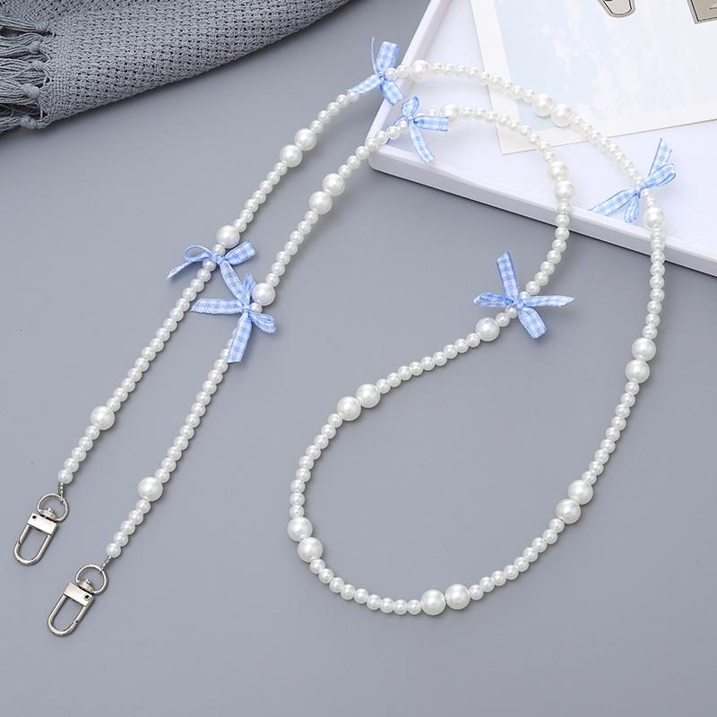 Yi Lian Acrylic Beaded Phone Chain: Pearl Crossbody Strap Charm for Women