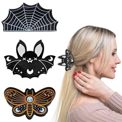 Cute Halloween Funny Hair Accessories |  Cartoon Animal Ponytail Holder with Playful Moon & Star Design | Perfect for Halloween