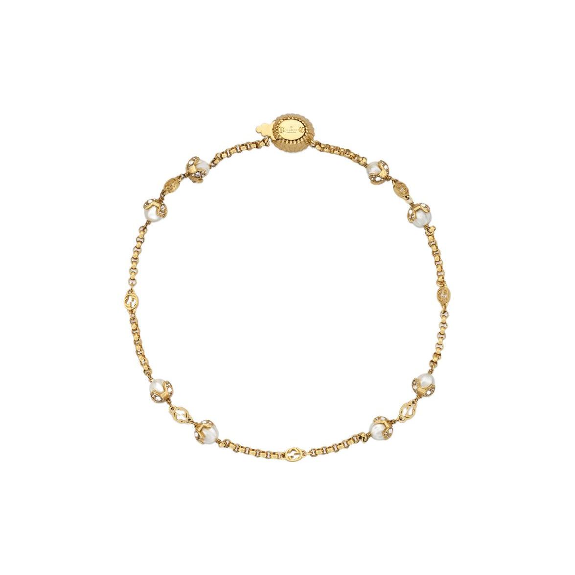 

Gucci Interlocking Double G Pendant Fashion Jewelry Necklace Women necklace Gold 729155-J1D51-8516 Gold,F