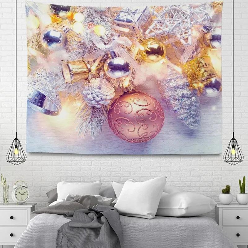 Рождественский гобелен Спальня Гостиная Домашнее рождественское украшение Гобелен 100x75cm — фото 12