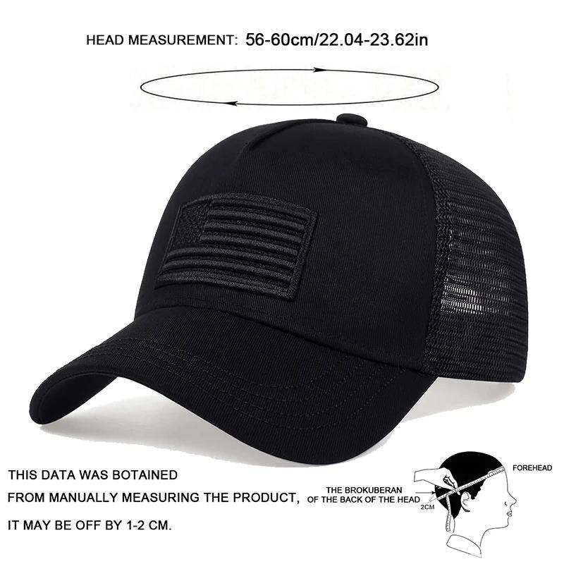 Usa Flag Mesh Baseball Cap Summer Breathable Hat Men Women Tactical Hats Unisex Hip Hop Caps Outdoor Sport Trucker Hats