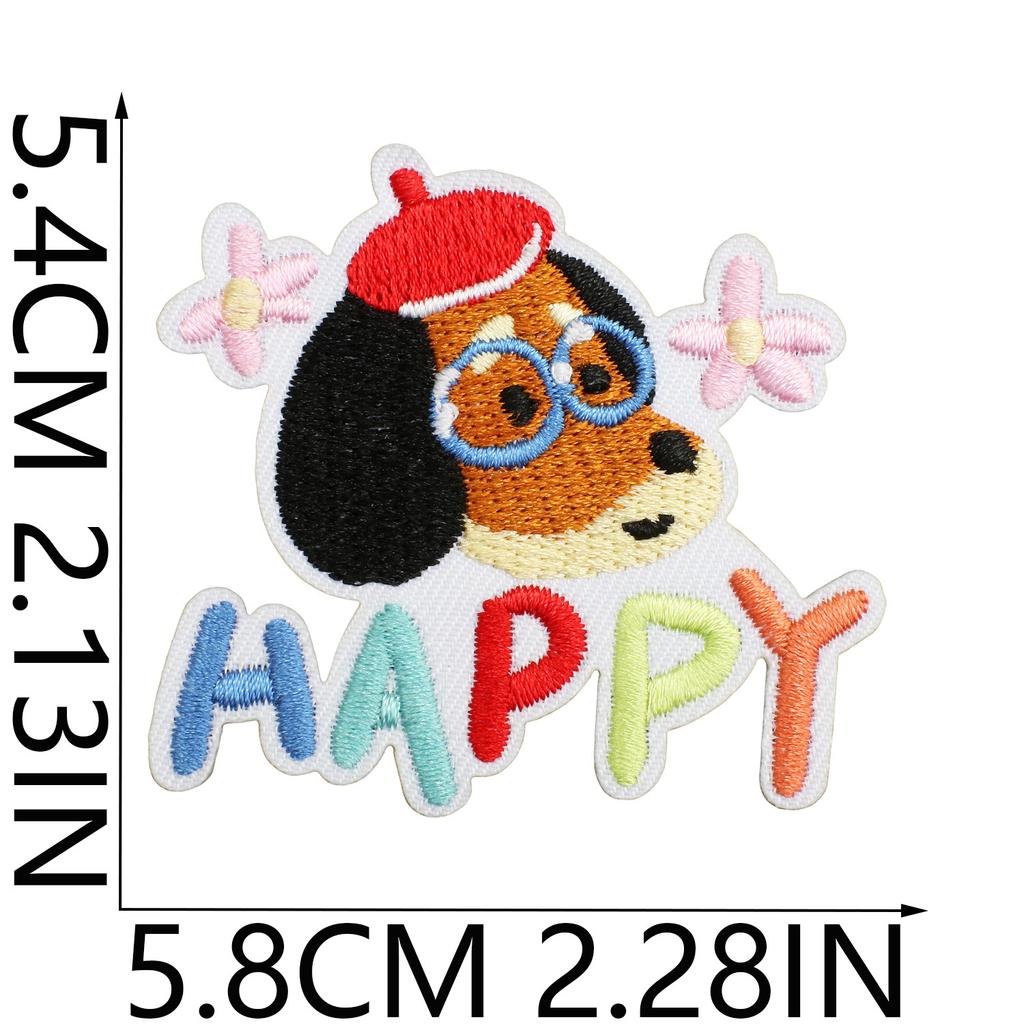 Korean Cute Dachshund Dog Embroidery Cloth Sticker Diy Bag Dress Up Puppy Patch Sticker Computer Embroidery Zhang Zai Ironing