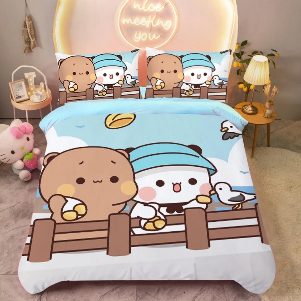 Comforter Lovely Children'S Kawaii Bubu And Dudu Comforter Bed Single Twin Full King Queen Size Bedding Set Kids