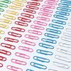 120 Pcs 28mm 33mm Paper Clips Plastic Clips Letter Clips Colorful Paper Clips Office Clips School Office Supplies