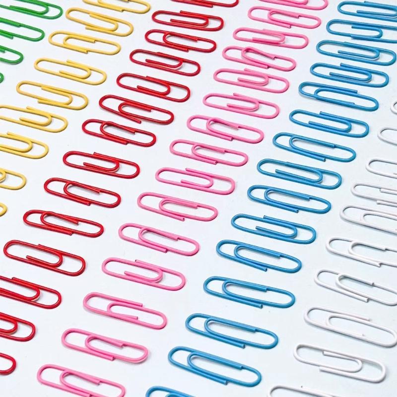120 Pcs 28mm 33mm Paper Clips Plastic Clips Letter Clips Colorful Paper Clips Office Clips School Office Supplies