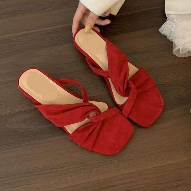 Fashion Flats Women Slippers Designer Fashion Shoes Walking Cozy Shoes Dress Woman Sandals 2025 Summer New Brand Beach Zapatillas Female