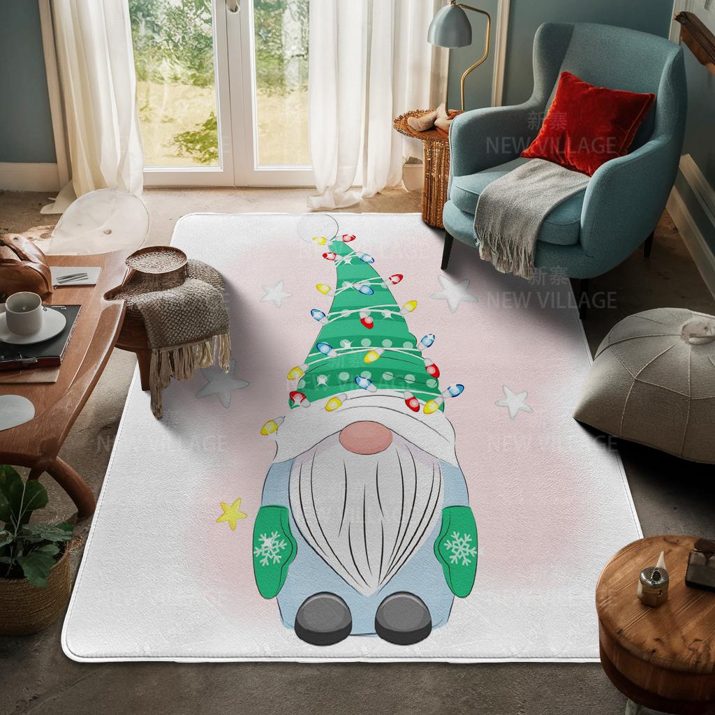 House Entrance Carpet Home Door Mat Living Room Bath Foot Bathroom Non-slip Water Absorption Rugs Bath Merry Christmas Winter