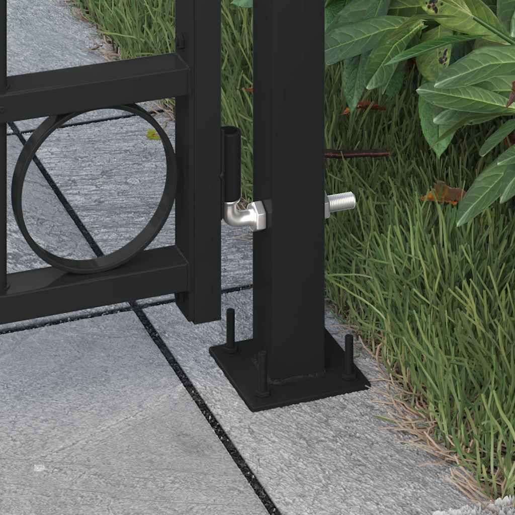 Vidaxl Schwarz Gartenzaun, Lamenon - Image 3