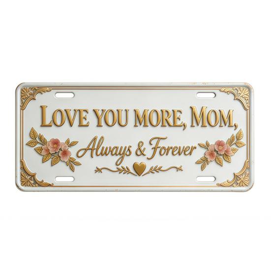 

Люблю тебя больше, Мама, Металлическая настенная табличка, Винтажная цветочная подвесная табличка, Рустикальное искусство для стены фермерского дома, Декор для прихожей, Входной зоны, Спальни, Подарок на День Матери белый