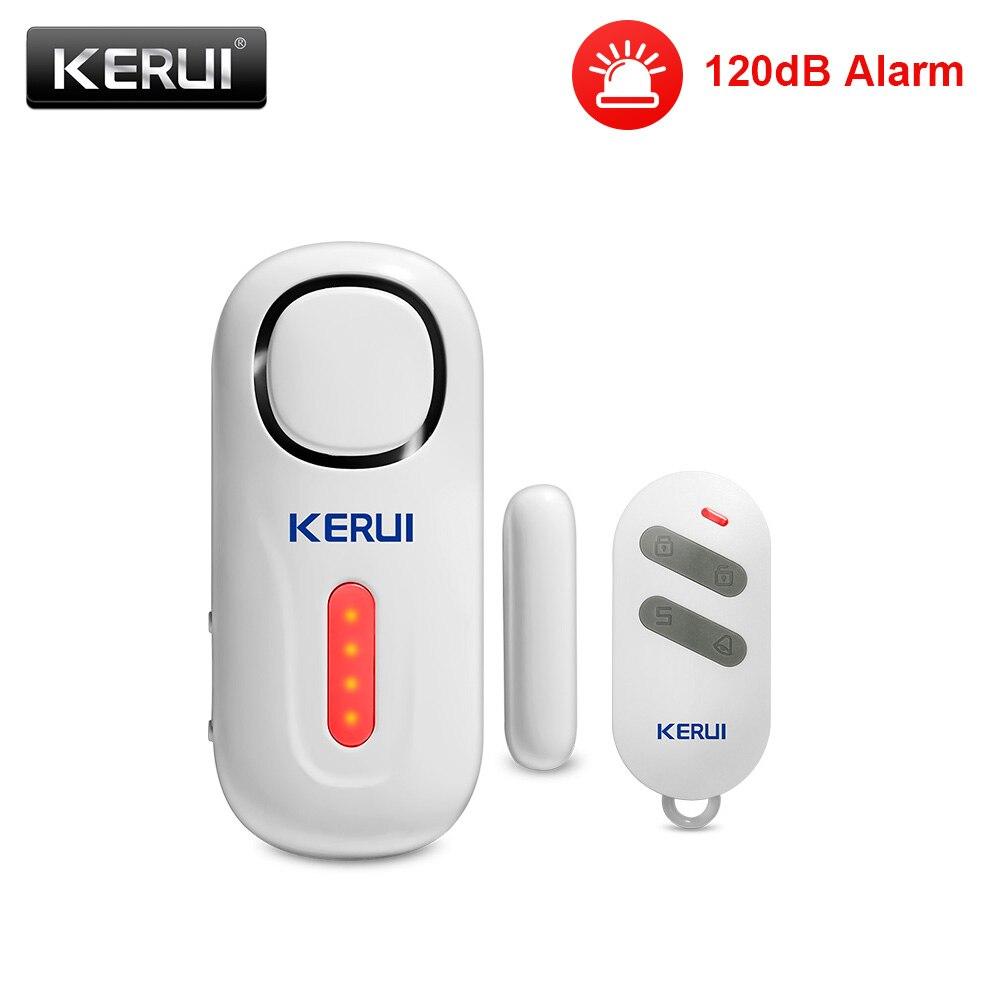 KERUI 120DB Wireless Door/Window Entry Security Burglar Sensor Alarm Magnetic Smart Home Garage System Remote Control Led Light Door Sensor Alarm