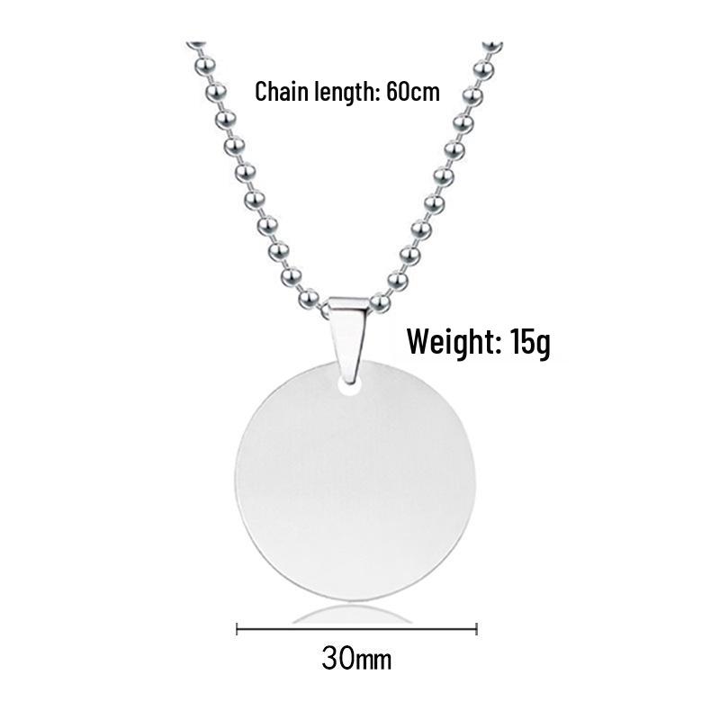 Engraved Twelve Constellations Stainless Steel Pendant Necklace - Christmas Gift