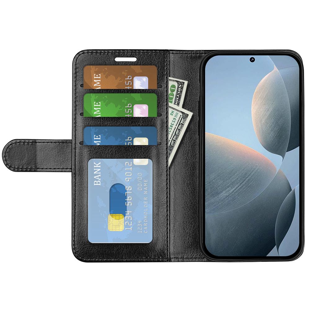 

For Xiaomi Redmi K70E 5G/Poco X6 Pro 5G Case Viewing Stand Leather Phone Cover Black