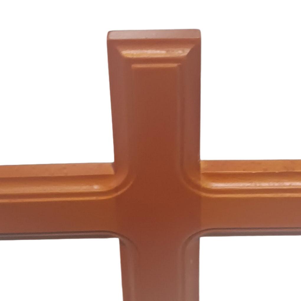 Carved Wooden Standing Cross Crucifix w/ Stand Jesus Christ Altar Handmade