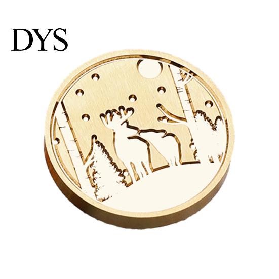 Metal Seal Heads for Scrapbooking Wax Sealing Copper Stamp Head, with Detailed Relief Texture, Round DIY Crafting Shaped Durable Brass Wedding