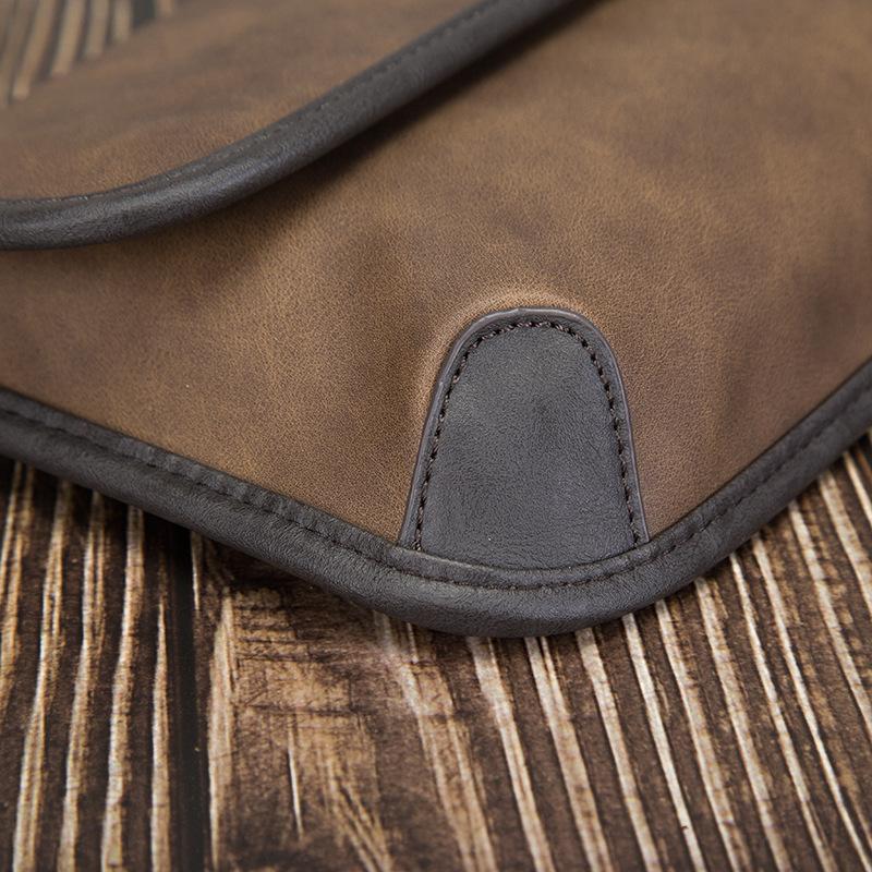 Bolso bandolera de un solo hombro para hombre, bolso urbano sencillo con cabeza de tigre, bolso de Color Retro para hombre, bolso pequeño de cuero