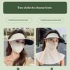 Zwei-in-Eins Eis-Seiden-Gesichtsmaske Vollgesichts-Sommer-Sonnenhut Radsport-Sonnenschutzmütze UV-Schutz Gesichtsbikini Atmungsaktiv Leicht
