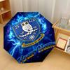 Sheffield Wednesday FC Automatic 3‑Fold Umbrella 8‑Rib Windproof Folding Umbrella Sun Rain Protection For Outdoor Travel Daily Use
