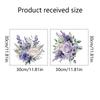 Elegant Purple Hyacinth Flowers Toilet and Wall Sticker Set Waterproof Self-Adhesive Removable Decal for Bathroom WC Home Decor