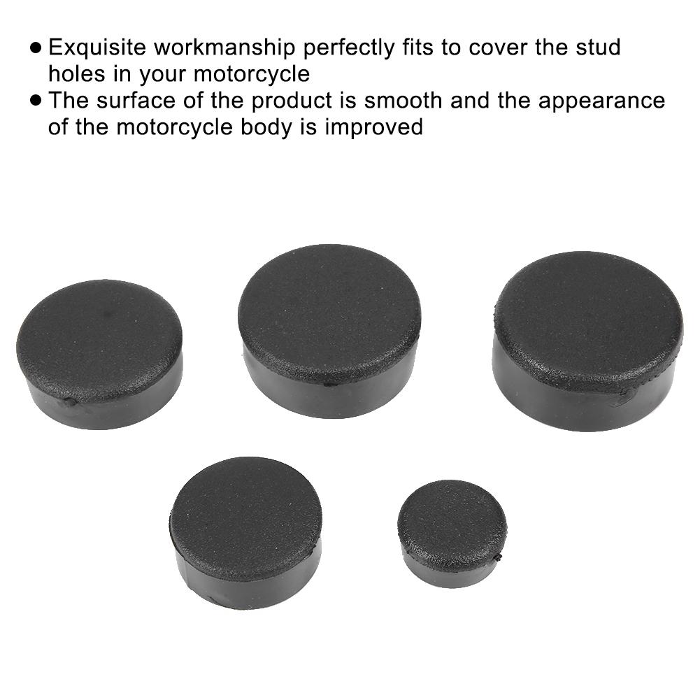 Motorcycle Frame Hole Cover Kit Decor Black  1300R Waterproof Dustproof