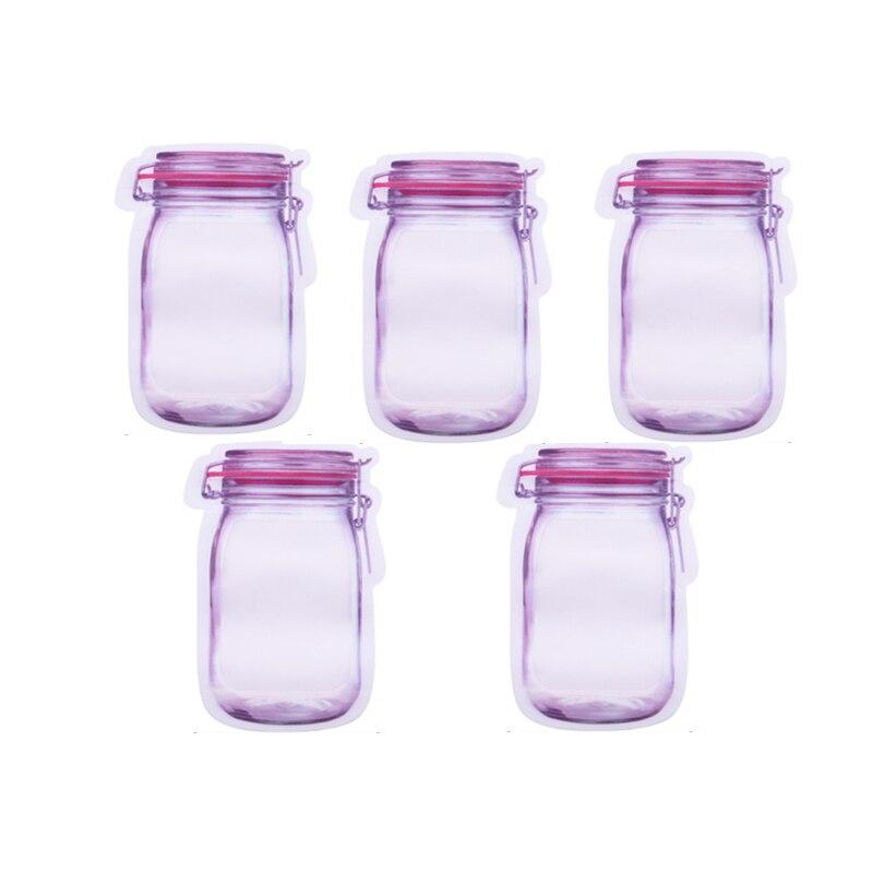 12.05.20 Wiederverwendbare Mason Jar Taschen Lebensmittel Süßigkeiten Lebensmittel Lagerung Reißverschluss Tasche Tragbare Küche Dichtung Nuss Kekse Snack Mason Organizer