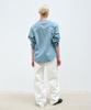 Aobteu Curved Line Wide Jeans - White