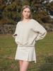 Lenina Velo Pleats Mini Skirt_Light Gray