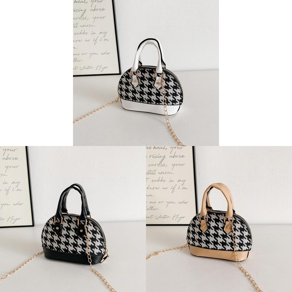 Shell Bag For Kids With Pu Material And Color Block Design For Daily Use