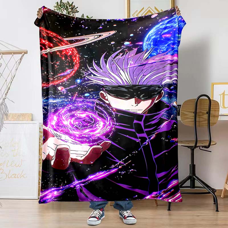 The Jujutsu Kaisen Patterned Blanket Is Perfect for Bedding or Any Other Occasion, Making It A Perfect Gift Choice.