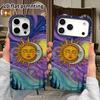 Phone Case: 2D Flat Design Suitable for iPhone 18, 17, 16, 15, 14, 13 Pro Film Protective Case, Couple Style, Sun and Moon Kiss, Christmas and Hallowe