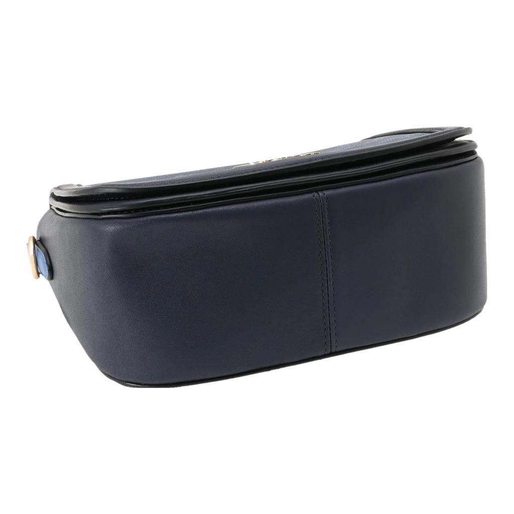 Coach Horse And Carriage Saddle 21 Printed Leather Saddle Bag Women Shoulder Bag Blue C4059-IMDEN