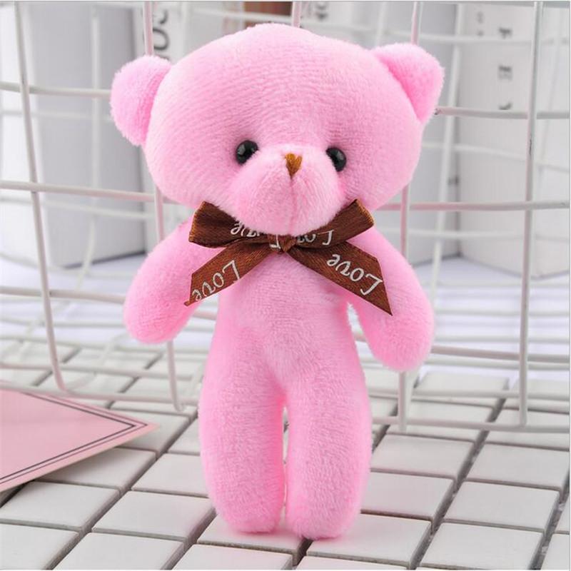 11cm Bear Plush Toys Mini  Soft Stuffed Teddy Bear Dolls Toy Small Gift for Party Wedding Keychain Bag Pendant Teddy Doll